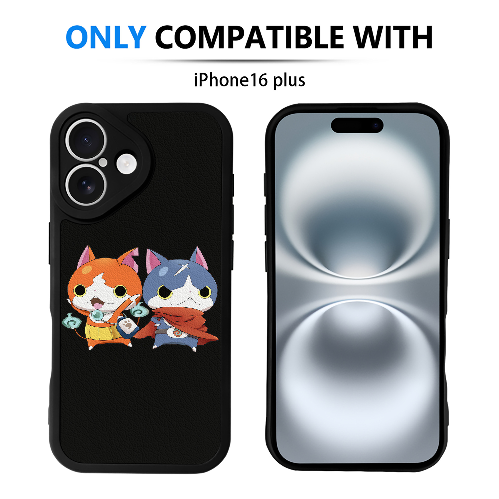 （画像用） 妖怪ウォッチ Yo-kai Watch 【iPhone 16シリーズ対応】シリコンスマホケース（レザー調） 材質：シリコン